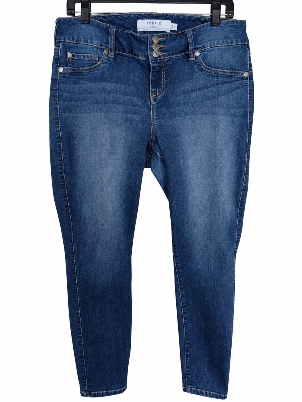 Torrid Denim Jegging Medium Wash Triple Button Skinny Jeans – 16S